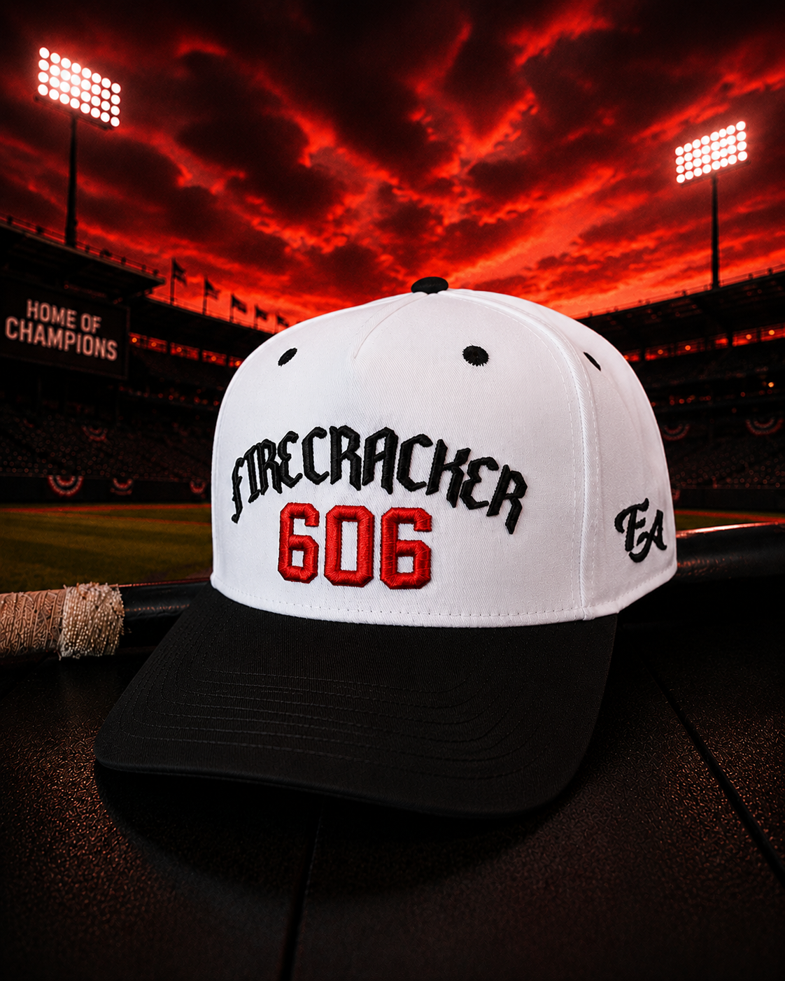 Firecracker 606 - White/Black with Red 606